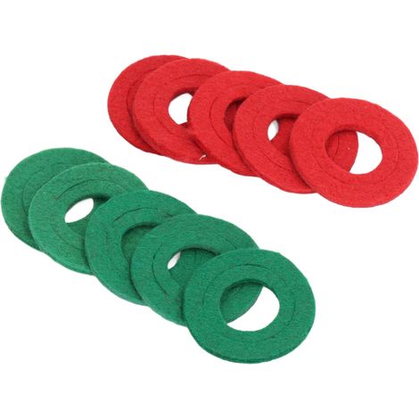 Lot de 10 rondelles en fibre pour bornes de batterie, protection anti-fuite, joint rouge et vert (1/5)