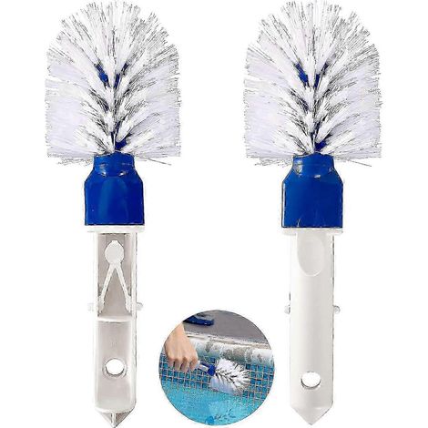2 brosses de piscine coudées pour les parois, le fond, les marches et les carreaux, pour une utilisation manuelle dans les spas, les bassins, les fontaines et les baignoires.-AquaForge (1/5)