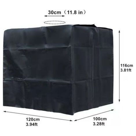 Bâche noire Anti-UV pour cuve 1000 litres Raccord et autre accessoire pour cuve de récupération d'eau