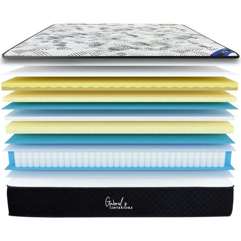 Matelas PLAZA à ressorts ensachés 140x190 cm épaisseur 30 cm (1/2)