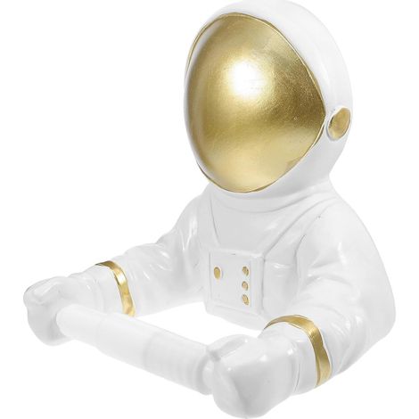 Porte-papier décoratif, résine, astronaute, pour sanitaires (1/5)