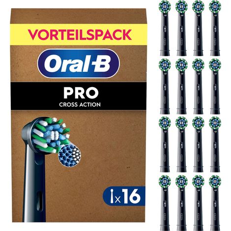 Oral-B Pro CrossAction Schwarz 16er FFU Aufsteckbürsten