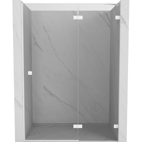 Mexen Lunar Duschdrehtür rechts 135 cm, transparent, weiß - 834-135-000-20-00-P (1/5)
