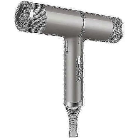 Sèche-cheveux ionique puissant de 1300 W - Sèche-cheveux professionnel de qualité salon, gris