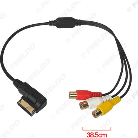 RCA data cable and AUX audio cable compatible with Volkswagen/Audi A6L/Q5/Q7/A8/A5/A7/A4L (1/5)