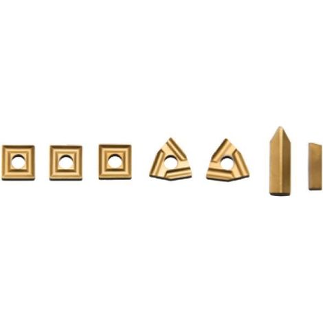 Set di inserti scorrevoli HM rivestiti in TIN, 7 pezzi
