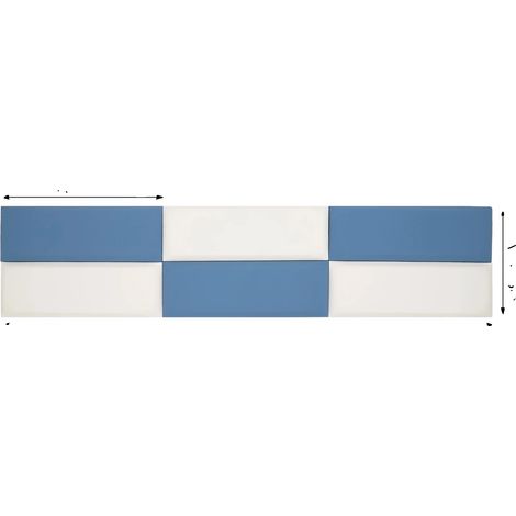 Panneaux Muraux, Protection Contre les Chocs, Style Moderne, Bleu (1/2)