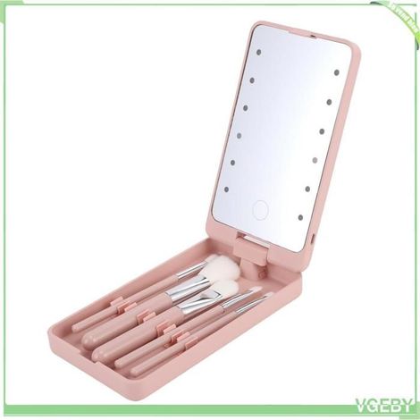 Miroir à lumière LED - FAFEICY - Miroir de maquillage - Rotation 360° - Pinceau de maquillage - Portable (1/5)