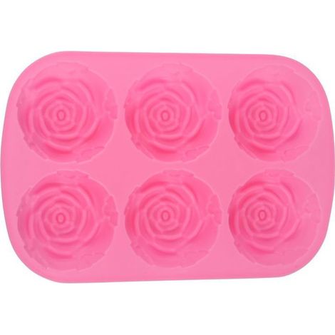 Moule à chocolat en silicone - PZCC - Moulage de roses - Rose - Résistant à la chaleur et au froid - Compatible congélateur (1/5)