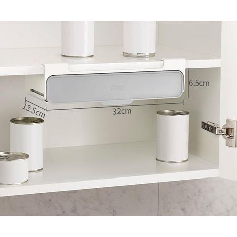 Organisateur de bouteilles d'épices Tiroir suspendu Etagère sans poinçonnage-3213.56.5cm, Gris, 1pc (1/4)