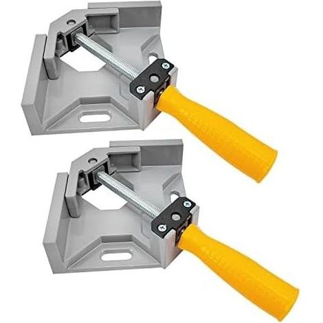 Pack de 2 pinces d'angle, étau d'angle de soudage, pince d'angle droit 90° pour bois, métal et verre (1/5)
