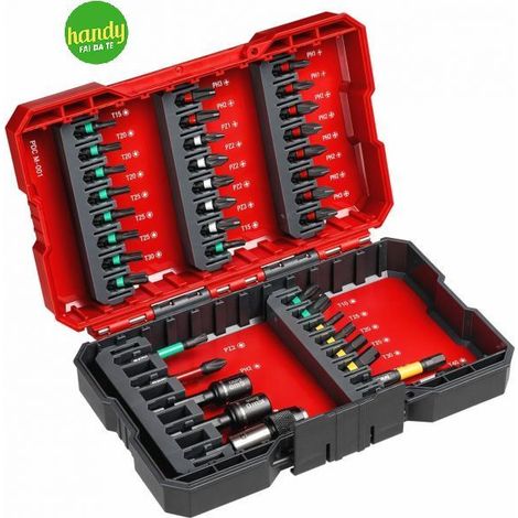 Set Einhell Kwb Bitbox Impact con bussole magnetiche 37 pezzi