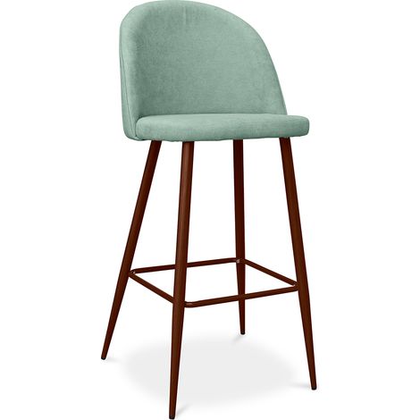 Sgabello imbottito in tessuto - Design scandinavo - 76cm - Evelyne Pastel blue