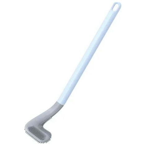 FENOPLASTICABrosse Incurvée en Silicone pour Le Nettoyage des Toilettes ou de la Salle de Bain - Accroche Murale, Fléxible, Hygiénique / 40x7.2x5cm, (1/4)