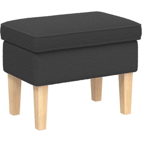 Hocker Dunkelgrau 55 x 35 x 41 cm Bouclé vidaXL
