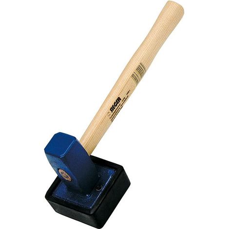 Idealspaten Plattenlegehammer 1,5 kg eckig mit Stiel (1/2)