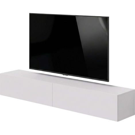 Mueble TV 180 cm Kaway salón comedor Blanco Brillo 2 puertas abatibles push (1/5)