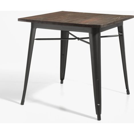 Table à manger en métal et bois, Meet (1/2)