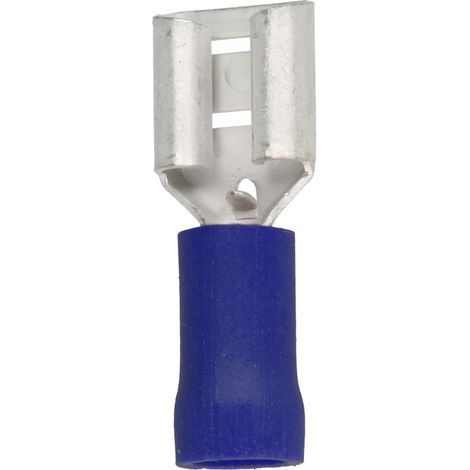 Clip femelle semi-isolé bleu 1,5 - 2,5 mm² raccord 6,3 x 0,8 mm