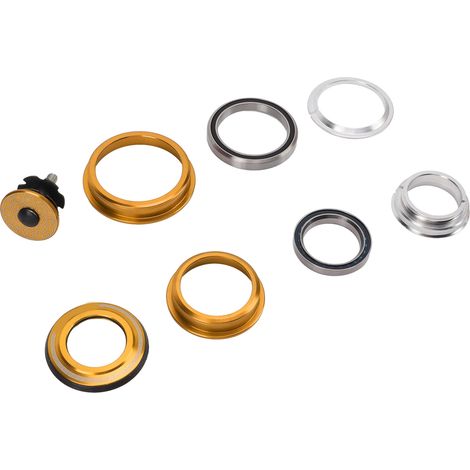 Roulement de potence Viaron pour vélo de montagne, en alliage d'aluminium, pour fourche à tube droit conique, couleur or. (1/5)
