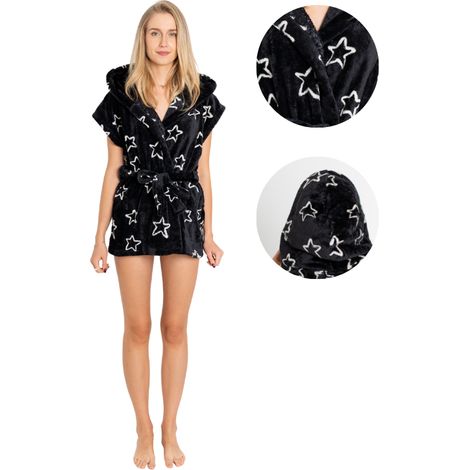 Bata de baño sin mangas para mujer Vienetta OneSize, suave, cálida y elegante. (1/5)