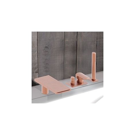 Bain Douche Mitigeur Complet Profilo Sur Gorge Or Rose Brosse Robinetterie PROFILO - CRISTINA ONDYNA PF18134P (1/2)