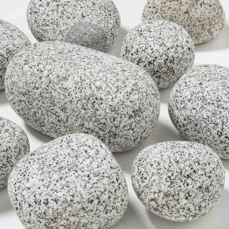 Galets décoratifs en granit Montorfano 10-15 cm – Filet de 15 kg – Pierre naturelle pour aménagements extérieurs (1/2)