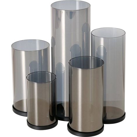 Silberne Kerzenhalter, aus Metall, 4er-Set