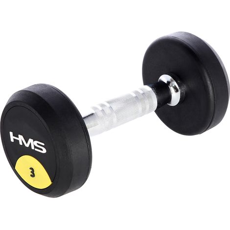 Manubrio in gomma da 3 kg - Attrezzatura per palestra domestica (1/5)