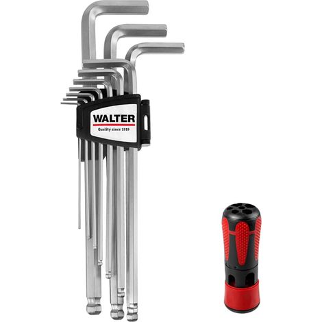 Walter Kugelkopf Stiftschlüssel Satz 11-teilig 1,5 - 10 mm 1 Griffstück (1/5)