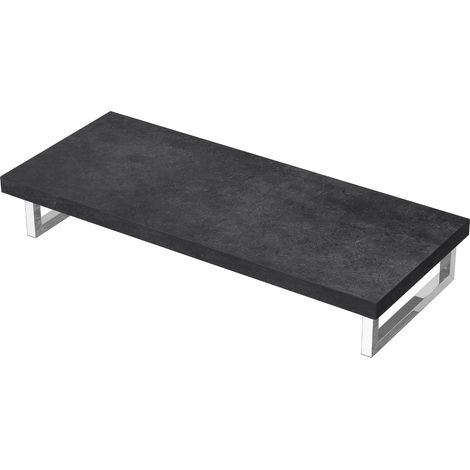Mai & Mai Meuble sous Vasque Gris Foncé 45x120cm Plan de Travail pour Salle de Bain avec Équerres en Acier Inoxydable (1/5)