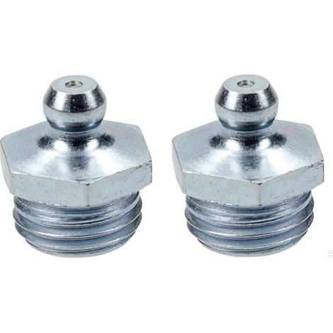 2x graisseur droit 1/4 angle 180° embout graissage pompe à graisse manuelle hydraulique tracteur engin agricole tractopelle