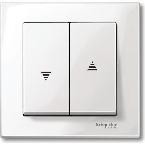 Merten M-Plan - enjoliveur pour cde double volets-roulants - blanc pol. brill. (MTN432419) (1/4)