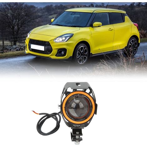 30W CREE U7 Angel Eye LED-Motorradscheinwerfer mit Schalter, rote Version (1/5)
