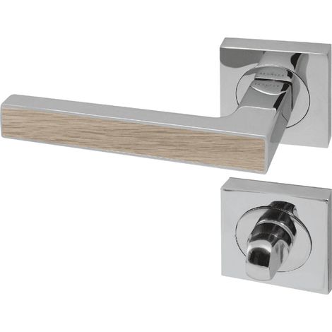 Poignée de porte d'intérieur Premium chrome Chêne Clair à condamnation (1/3)
