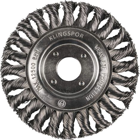 K.szczotka tarczowa 115mm m14 br600z drut skręcany nierdzewny