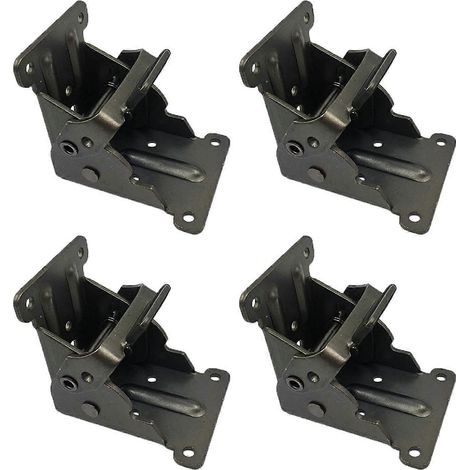 Ensemble de 4 pièces comprenant un cadre de support pliable, des pieds de table à charnières autobloquantes et des goussets adaptés aux pieds de table pliants et aux établis pliants. (1/5)