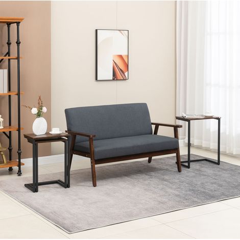 Set de 3 tables d'appoint C 45x30x60 cm marron – gain de place (1/5)