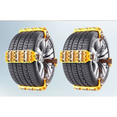Schneeketten für Autos, 8 Stück, universelle Notfall-Anti-Rutsch-Kette für Fahrzeuge, PKW, LKW, SUV, geeignet für 165 mm – 265 mm Reifen