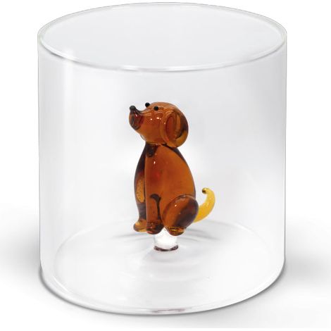WD LifeStyle Bicchiere Vetro Borosilicato Cc 250 ml Decoro Cane