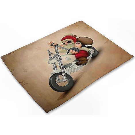 Set de table de Noël avec pochette porte-couverts, nappe individuelle décorative pour repas festifs (1/5)