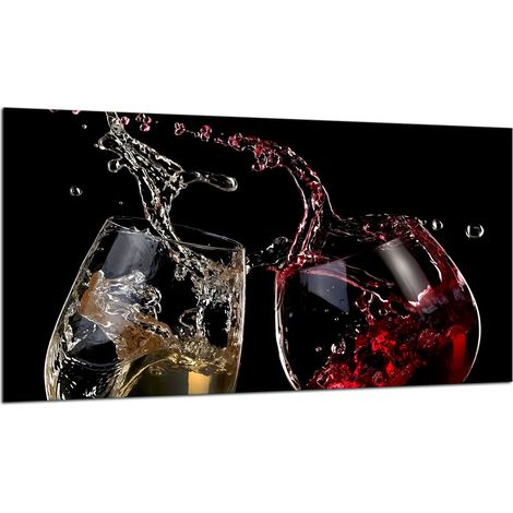 PLAQUE DE PROTECTION EN VERRE POUR CUISINIÈRE 90x52 VIN (1/5)