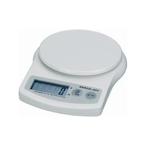 Briefwaage alpha 12,4cm 2 g 2kg ohne Netzanschluss weiß (1/4)