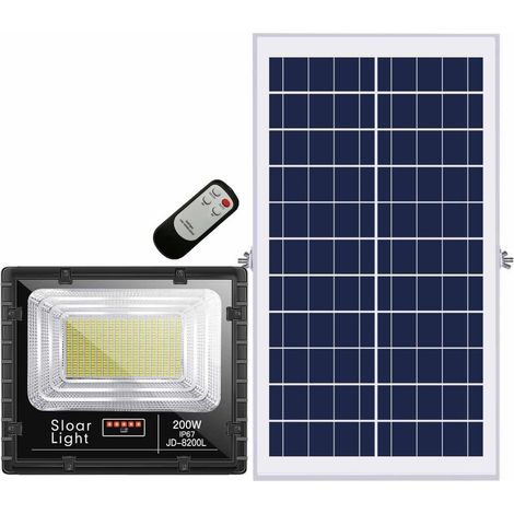10W,25W,40W,60W,100W,200W extra delgado 10W,25W,40W,60W,100W,200W Foco LED blanco solar con opción de impermeabilización (IP65) | Potencia Watt: 100W/4460Lms