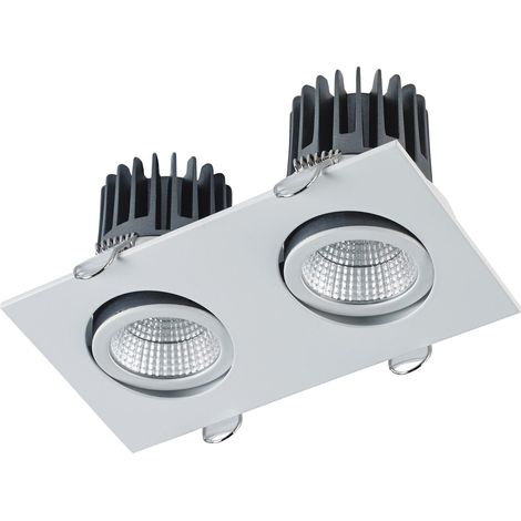 Empotrable techo tilt KORE LED COB 2x6.50W 620lm CRI85 3000K 40º Blanco