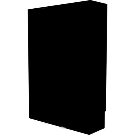 Cache nourrice plomberie ATOLE en acier Noir - Largeur fixe - Taille 4 : 650 x 450 x 150 mm