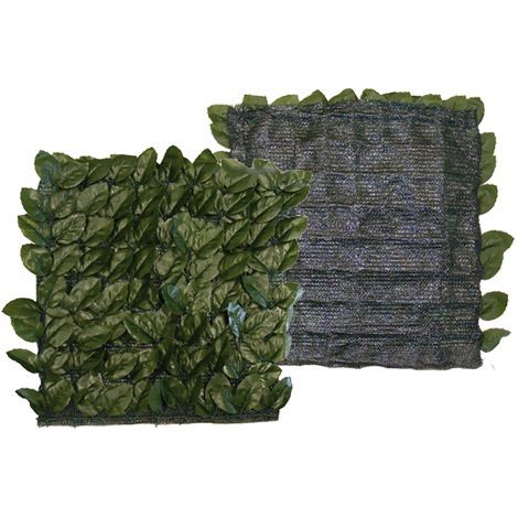 SIEPE ARTIFICIALE 'FOGLIE DI LAURO CON RETE' mt 1 x 3