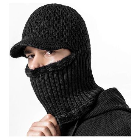 Winterliche Thermo-Sturmhaube mit warmem Fleecefutter, Nackenwärmer, dicker Skimaske und winddicht für Erwachsene, Damen und Herren, ideal für Outdoor-Sportarten – Einheitsgröße (1/5)