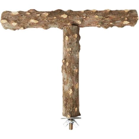 Support à oiseaux en bois Perchoir Naturel Zanthoxylum Bâton Pattes Broyage Cage Accessoires (1/3)