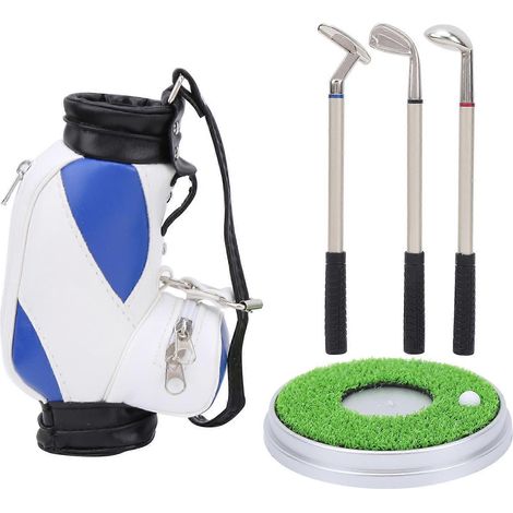 Porte-stylos miniature en alliage de zinc forme sac de golf avec stylos cadeau souvenir ensemble (1/5)